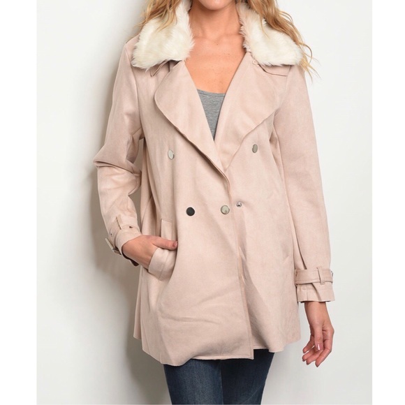 OLIVE SUEDE FUR COAT - Picture 7 of 7